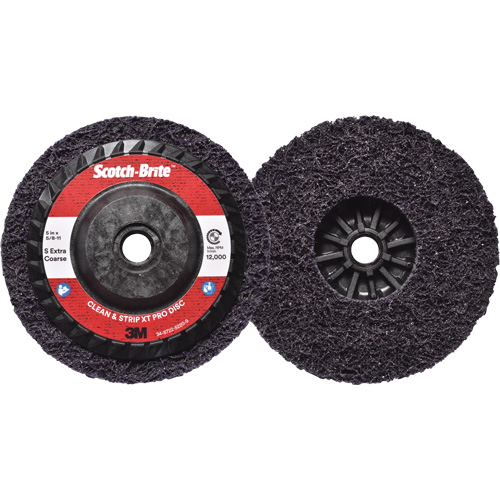 Scotch-Brite Clean & Strip XT Pro Disc, 5" Dia., Extra Coarse Grit, Silicon Carbide Oxymax Inc