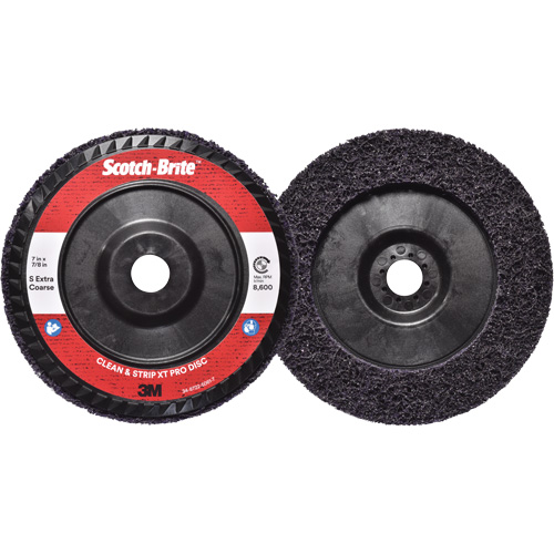 Disque  Clean and Strip  XT Pro Scotch-Brite, 7" dia., Grain Extra grossier, Carbure de silicium Oxymax Inc