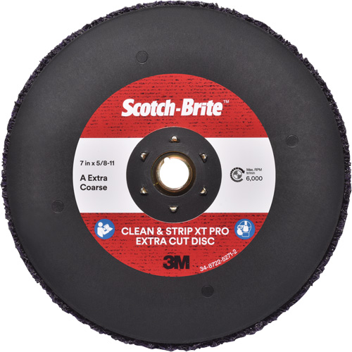 Scotch-Brite Clean & Strip XT Pro Extra Cut Disc, 7" Dia., Extra Coarse Grit, Aluminum Oxide Oxymax Inc