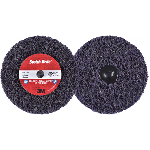 Scotch-Brite Roloc+ Clean & Strip XT Pro Disc, 4" Dia., Extra Coarse Grit, Silicon Carbide Oxymax Inc