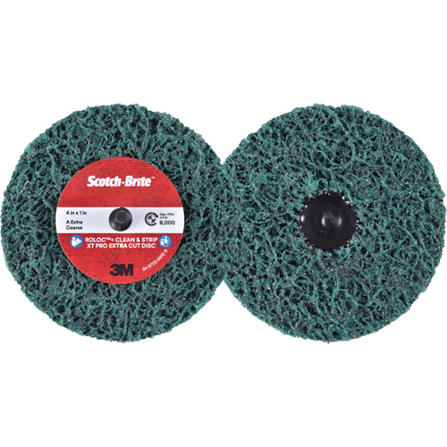 Scotch-Brite Roloc+ Clean & Strip XT Pro Extra Cut Disc, 4" Dia., Extra Coarse Grit, Aluminum Oxide Oxymax Inc