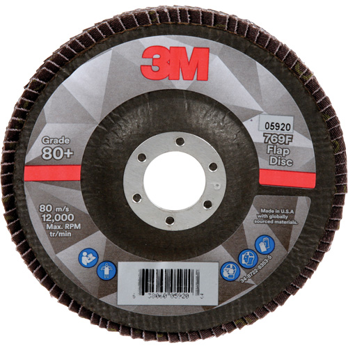 769F Flap Disc, 5" x 7/8", Type 29, 80+ Grit, Ceramic Oxymax Inc