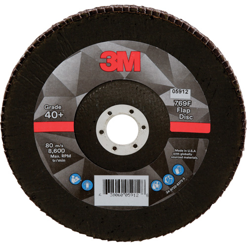 Disque &agrave; lamelles &agrave; changement rapide 769F, 7" x 7/8", Type 29, Grain 120+, Oxyde d'aluminium/C&eacute;ramique Oxymax Inc