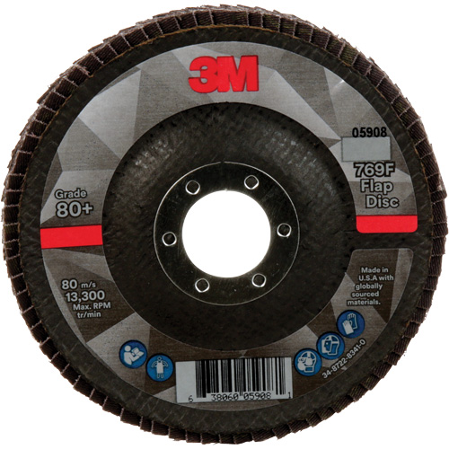 769F Quick Change Flap Disc, 4-1/2" x 7/8", Type 29, 80+ Grit, Ceramic Oxymax Inc