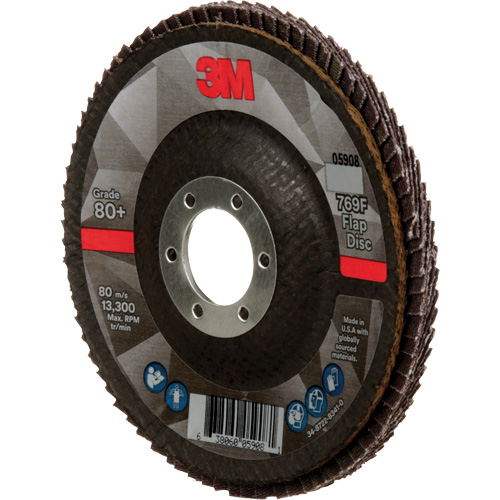 769F Quick Change Flap Disc, 4-1/2" x 7/8", Type 29, 80+ Grit, Ceramic Oxymax Inc