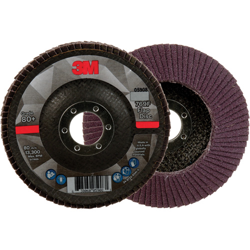 769F Quick Change Flap Disc, 4-1/2" x 7/8", Type 29, 80+ Grit, Ceramic Oxymax Inc