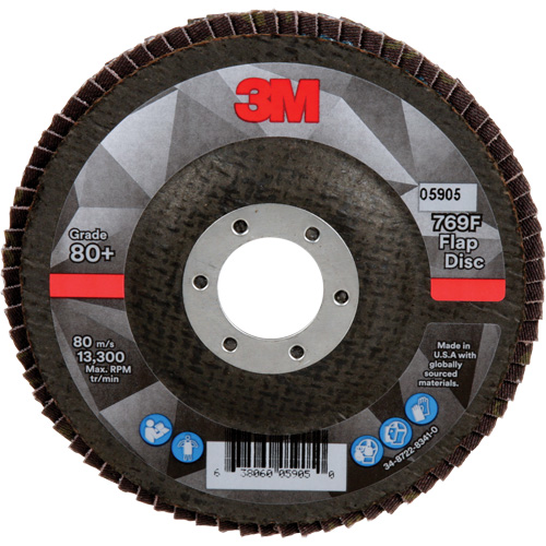 769F Quick Change Flap Disc, 4-1/2" x 7/8", Type 27, 80+ Grit, Ceramic Oxymax Inc
