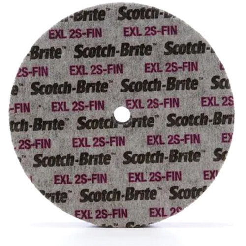 Meule unitaris&eacute;e EXL Scotch-Brite, 6" x 1/4", Arbre de 1/4", Grain de Fin, Carbure de silicium Oxymax Inc