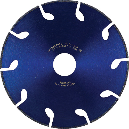 Dialast RightCut Cut-Off Wheel, 5" x 0.05", 7/8" Arbor, Type 01/41, Diamond, 12225 RPM Oxymax Inc