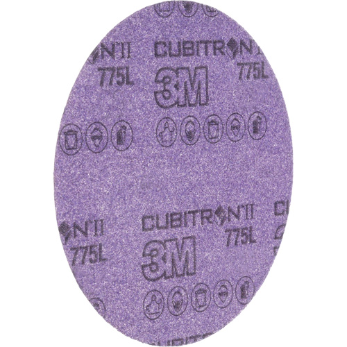 Cubitron II Hookit 775L Series Film Disc, 6" Dia., 240+ Grit, Ceramic, 3 mils Oxymax Inc