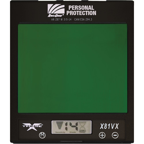 ArcOne&reg; Xtreme Auto-Darkening Lense, 4-1/2" W x 5-1/2" H Viewing Area, For Use With Xtreme&reg; Oxymax Inc