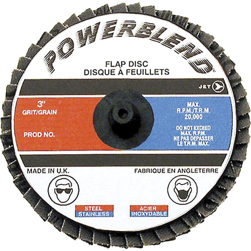 Powerblend Roll-On Flap Disc, 2" x Z40 Grit Oxymax Inc