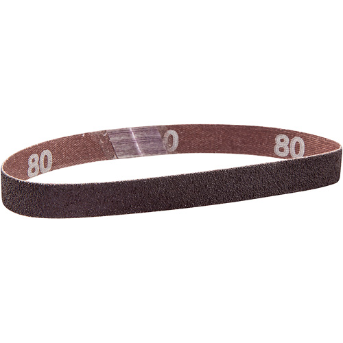Metalite&reg; Cloth File Sanding Belt, 1/2" W x 12" L, Aluminum Oxide, 100 Grit Oxymax Inc