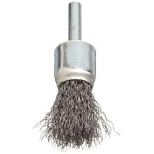 Brosse &agrave; fils cr&ecirc;p&eacute;s avec moyeu, 3/4", Fils 0,006", Tige 1/4" Oxymax Inc