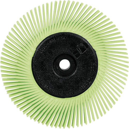 Scotch-Brite Type A Precision Radial Bristle Brush PN-RB with Adapter, Ceramic, 50+ Grit, 6" Dia. Oxymax Inc