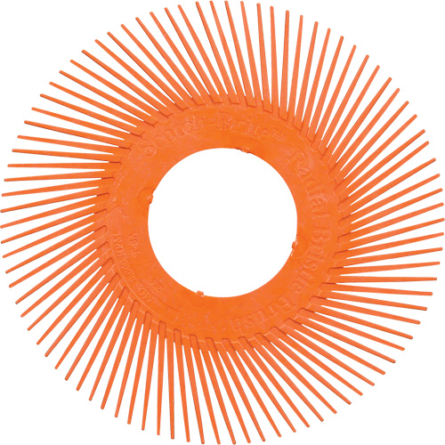 Scotch-Brite Type C Precision Radial Bristle Brush PN-RB without Adapter, Ceramic, 80+ Grit, 7-5/8" Dia. Oxymax Inc