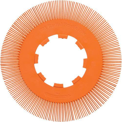 Brosse radiale en soies de pr&eacute;cision type S PN-RB sans adaptateur Scotch-Brite , C&eacute;ramique, Grain 80+, 8" dia. Oxymax Inc
