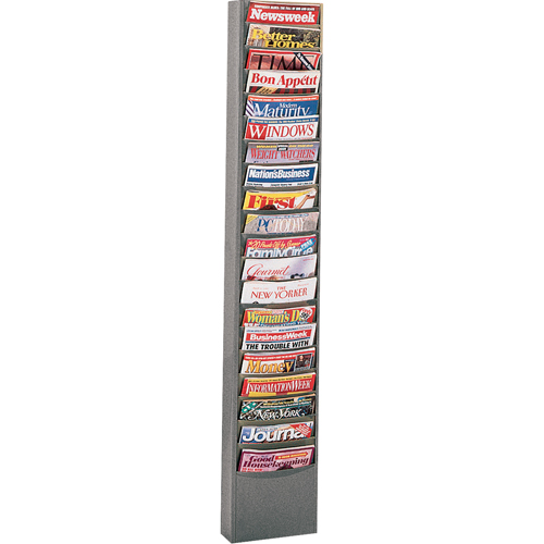 Pr&eacute;sentoirs, Stationnaire, 20 fentes, Acier, 13-1/8" la x 4-1/8" p x 58-1/2" h Oxymax Inc
