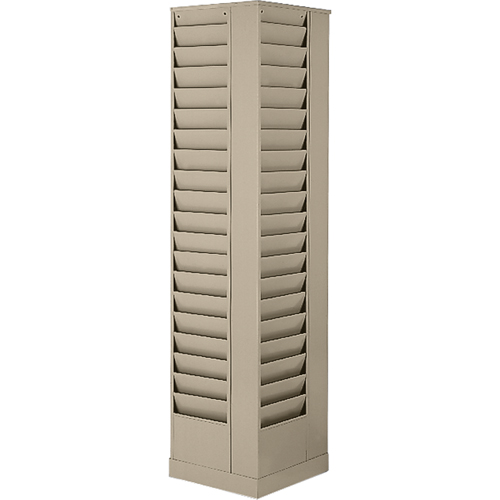 Literature Storage Racks, Rotating, 23 Slots, Steel, 14-1/8" W x 14-1/8" D x 66" H Oxymax Inc