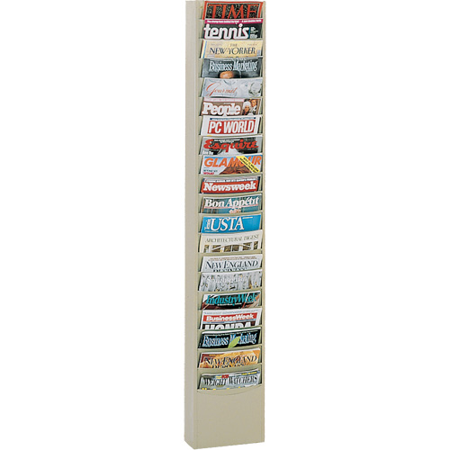 Porte-documents, Mural, 20 fentes, Acier, 9-3/4" la x 4-1/8" p x 58" h Oxymax Inc