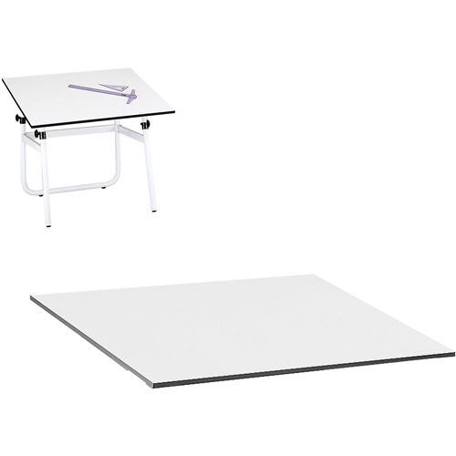 Table Top for Vista Adjustable Drawing Table, 48" W x 3/4" H, White Oxymax Inc