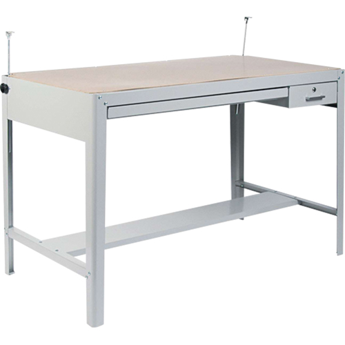 Precision Drafting Table Base, 56-3/8" W x Grey Oxymax Inc