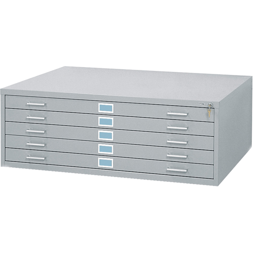 Steel Plan Files, 5 Drawers, 46-3/8" W x 35-3/8" D x 16-1/2" H Oxymax Inc
