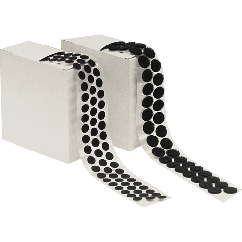 Fastener Dots, Hook, 1/2" Dia., Adhesive, Black Oxymax Inc