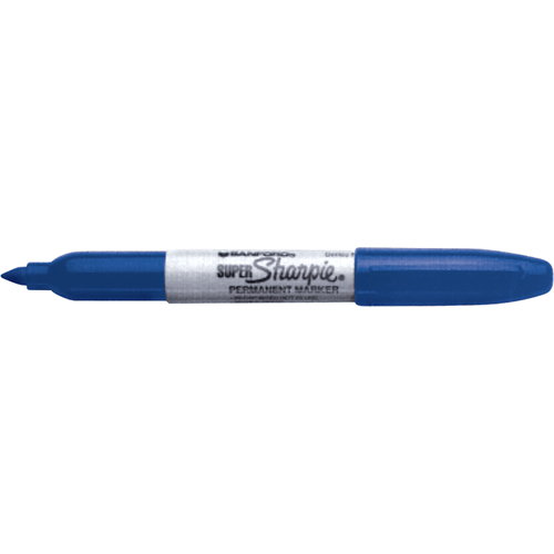 Permanent Markers - Super, Blue, Fine Tip Oxymax Inc