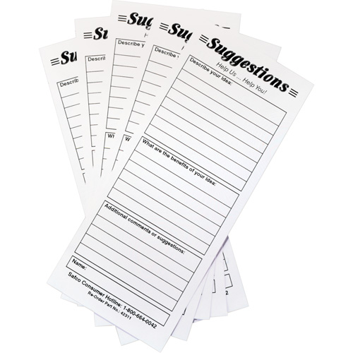 Suggestion Boxes - Suggestion Cards, 25/pkg Oxymax Inc