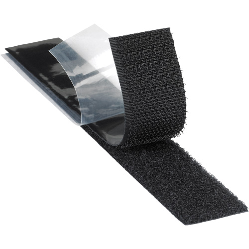 Attache r&eacute;sistant aux plastifiants, Boucle, 50 vg x 2", Adh&eacute;sif, Noir Oxymax Inc