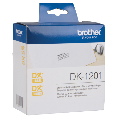 Tape Cartridge for QL Label Printers, 29 mm x 3-1/2", White Oxymax Inc