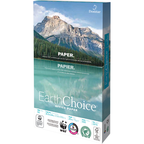Papier pour le bureau EarthChoice, FSC, 8-1/2" x 14", 20 lb, Blanc Oxymax Inc