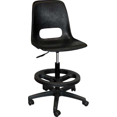 800 Series Classroom Stool with Back, Mobile, Adjustable Height, 250 lbs. Capacity Oxymax Inc
