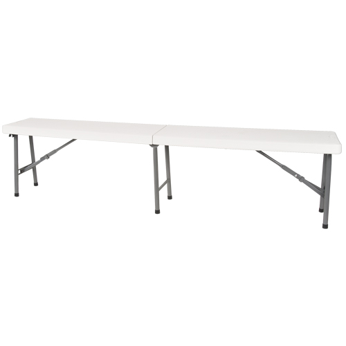 Banc pliant, Poly&eacute;thyl&egrave;ne, 72" lo x 12" la x 17" h Oxymax Inc