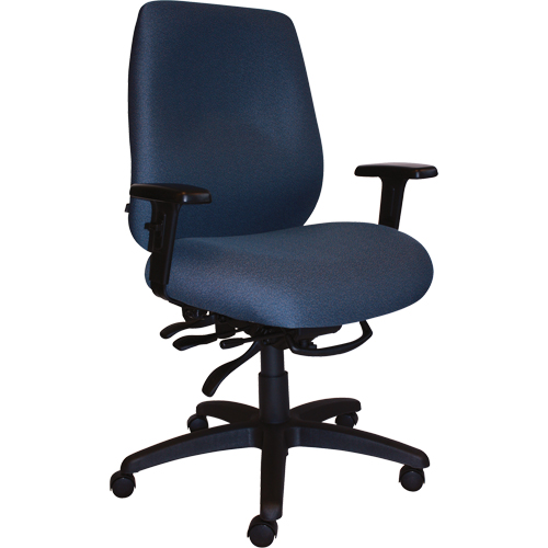 Chaises ergonomiques robustes Cierra , Tissu, Bleu, Capacit&eacute; 400 lb Oxymax Inc