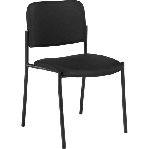 Armless Stacking Chairs, Fabric, 32" High, 300 lbs. Capacity, Black Oxymax Inc
