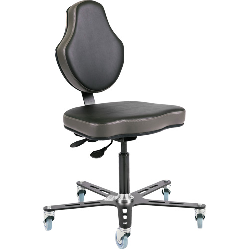 Vega Multi-Tilt Ergonomic Chair, Mobile, Adjustable, Vinyl Seat, Black/Grey Oxymax Inc