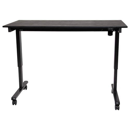 Adjustable Stand-Up Desk, Stand-Alone Desk, 45-1/4" H x 29-1/2" D, Black Oxymax Inc