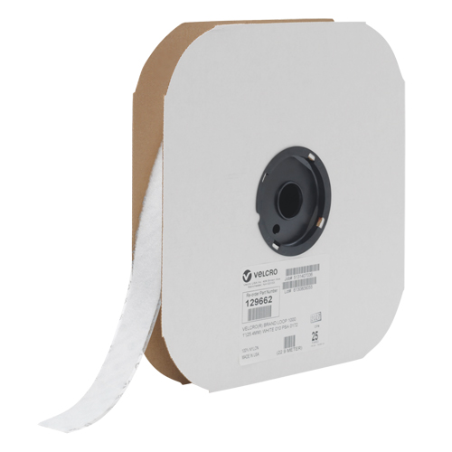 Ruban d'attaches, Boucle, 25 vg x 1", Cousu, Blanc Oxymax Inc