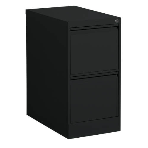 Classeur vertical, Acier, 2 tiroirs, 15-1/7" la x 25" p x 29" h, Noir Oxymax Inc