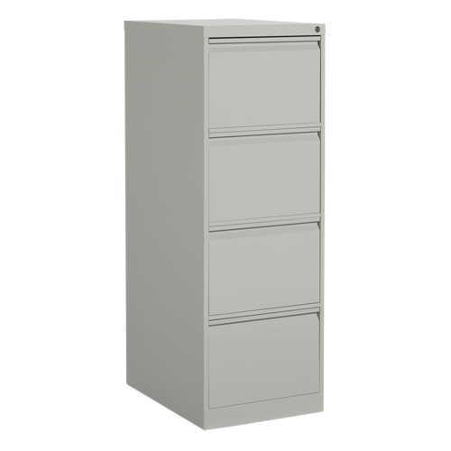 Vertical Filing Cabinet, Steel, 4 Drawers, 18-1/7" W x 25" D x 52" H, Grey Oxymax Inc