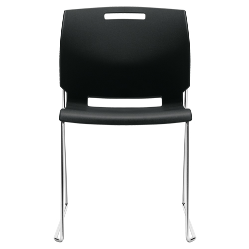 Chair, Plastic, 32-1/2" High, 300 lbs. Capacity, Black Oxymax Inc