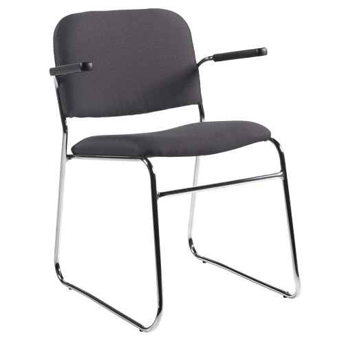 Chair, Fabric, 30" High, 200 lbs. Capacity, Black Oxymax Inc