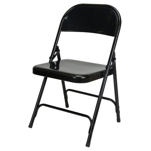Chaise pliante, Acier, Noir, Capacit&eacute; 300 lb Oxymax Inc