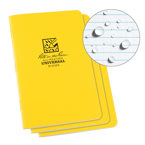Carnet tout temps, Couverture souple, Jaune, 48 Pages, 4-5/8" , 7"  Oxymax Inc