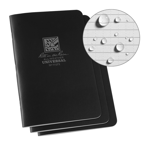 Carnet tout temps, Couverture souple, Noir, 48 Pages, 4-5/8" , 7"  Oxymax Inc