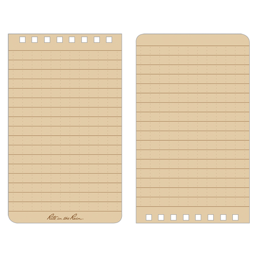 Carnet de notes de poche &agrave; spirale, Couverture souple, Havane, 100 Pages, 3" , 5"  Oxymax Inc