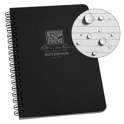 Side-Spiral Notebook, Soft Cover, Black, 64 Pages, 4-5/8" W x 7" L Oxymax Inc