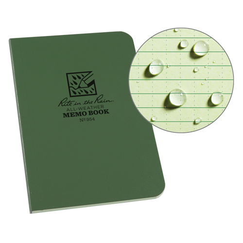 Memo Book, Soft Cover, Green, 112 Pages, 3-1/2" W x 5" L Oxymax Inc